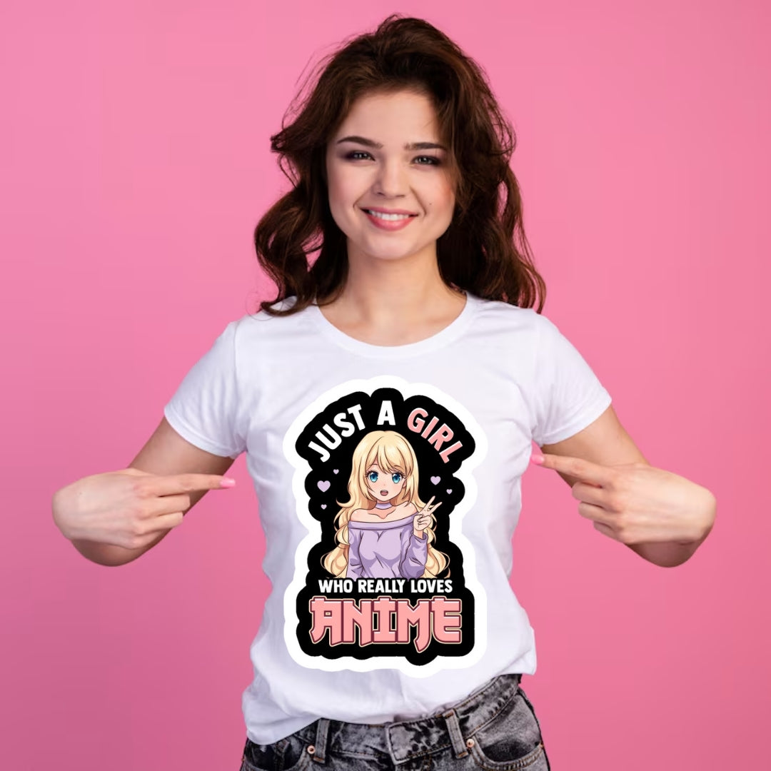 For the True Fan Girl Just a Girl Who Really Loves Anime T-Shirt