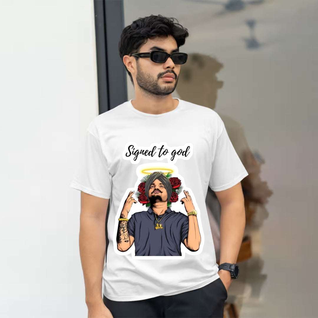 Sidhu Moose Wala  Signed to God Remembered by Millions Feared by None T-Shirt